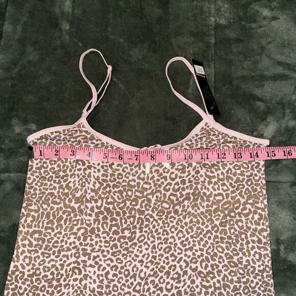 Seda Suave Sleep Dress Women's Medium Pink Leopard Print Bow Slip Lingerie NWT - Picture 9 of 9
